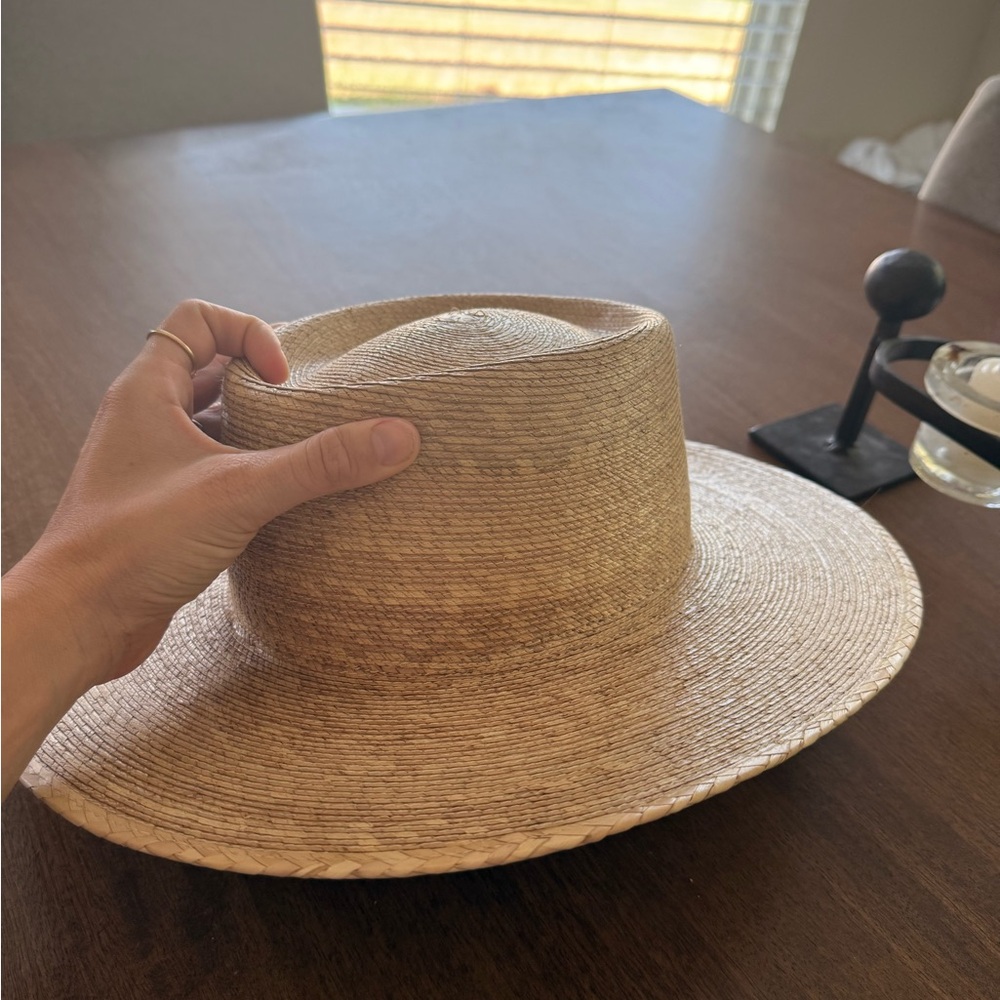 Lack of color boater palm hat - Picture 2 of 4